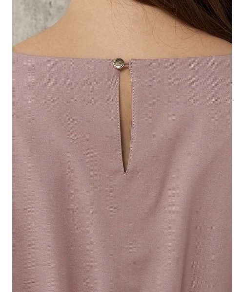 Perfect Suit FActory（パーフェクトスーツファクトリー）の「【お仕事OK】ダブルツイル　ペプラムブラウス　ピンク/カーキ（シャツ/ブラウス・レディース・カーキ/サーモンピンク・L/S/M）」の19枚目の写真