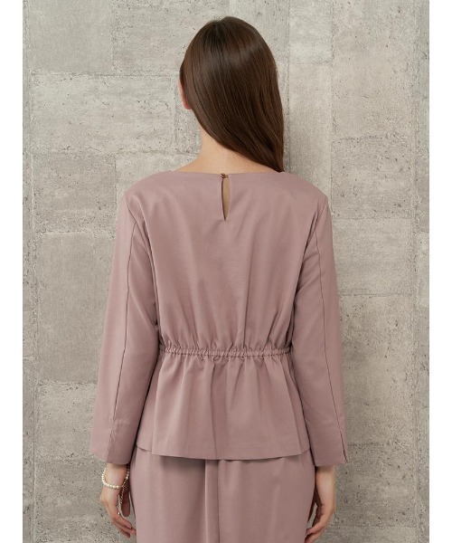 Perfect Suit FActory（パーフェクトスーツファクトリー）の「【お仕事OK】ダブルツイル　ペプラムブラウス　ピンク/カーキ（シャツ/ブラウス・レディース・カーキ/サーモンピンク・L/S/M）」の14枚目の写真