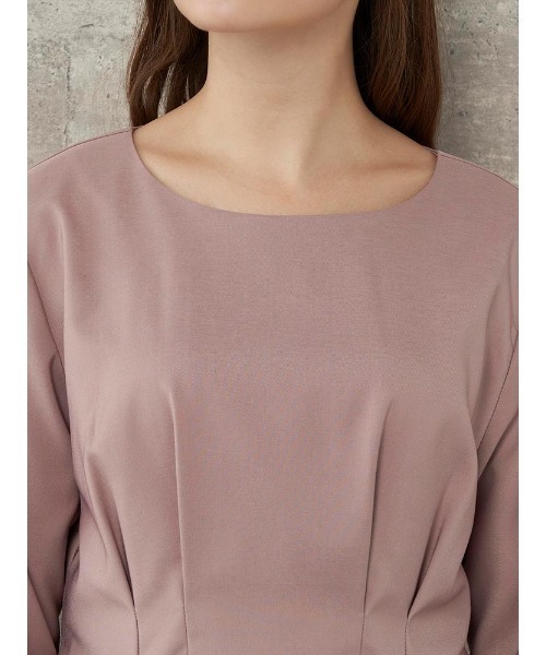 Perfect Suit FActory（パーフェクトスーツファクトリー）の「【お仕事OK】ダブルツイル　ペプラムブラウス　ピンク/カーキ（シャツ/ブラウス・レディース・カーキ/サーモンピンク・L/S/M）」の16枚目の写真