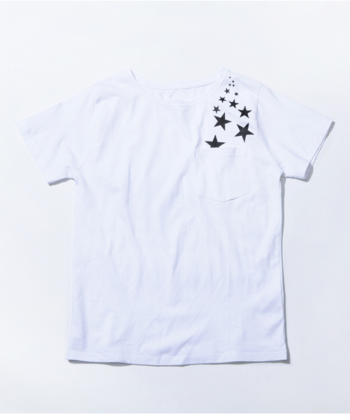 AMERICAN RAG CIE（アメリカンラグシー）の「AMERICAN RAG CIEオーガニックコットンプリントTシャツ【スター】/208-AHW-HDF01（Tシャツ/カットソー・レディース・ホワイト/オリーブ・FREE）」の2枚目の写真
