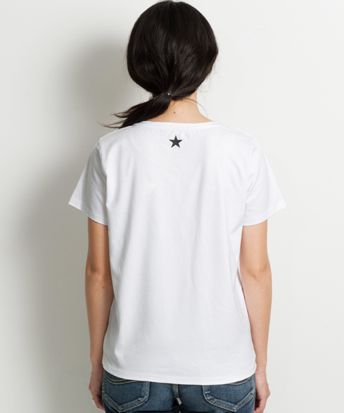 AMERICAN RAG CIE（アメリカンラグシー）の「AMERICAN RAG CIEオーガニックコットンプリントTシャツ【スター】/208-AHW-HDF01（Tシャツ/カットソー・レディース・ホワイト/オリーブ・FREE）」の12枚目の写真