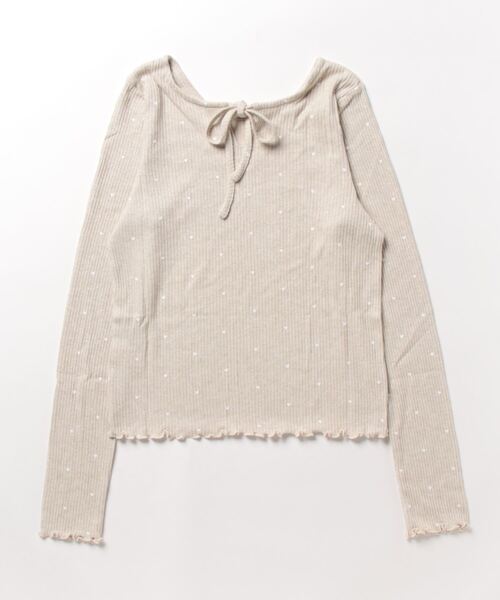 flower(フラワー)の「ハートリブトップ2(Tシャツ/カットソー・レディース・グレー/アイボリー・FREE)」の15枚目の写真