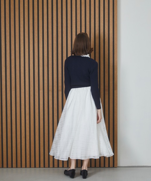 MIRO AMURETTE(ミロアミュレット)の「niwatori cable knit cardigan/ケーブル編みニットカーディガン(カーディガン/ボレロ・レディース・ネイビー・FREE)」の10枚目の写真