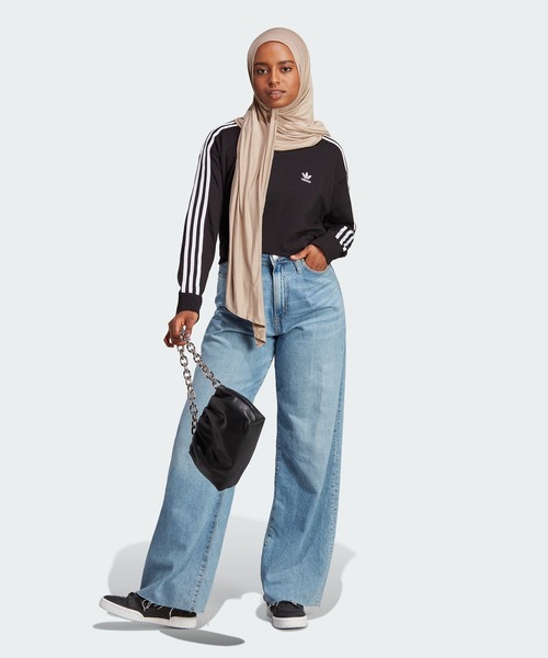 adidas(アディダス)の「アディカラー クラシックス 長袖Tシャツ / ロンT / アディダスオリジナルス adidas Originals(Tシャツ/カットソー・レディース・ホワイト/ブラック・MEDIUM/XX-LARGE/X-LARGE)」の10枚目の写真