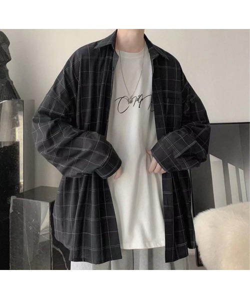 Sakka(サッカ)の「チェックビッグシャツ(シャツ/ブラウス・メンズ・ブルー/グレー/ブラック・XX-LARGE/X-LARGE/LARGE/MEDIUM)」の18枚目の写真