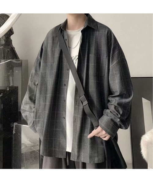 Sakka(サッカ)の「チェックビッグシャツ(シャツ/ブラウス・メンズ・ブルー/グレー/ブラック・XX-LARGE/X-LARGE/LARGE/MEDIUM)」の11枚目の写真