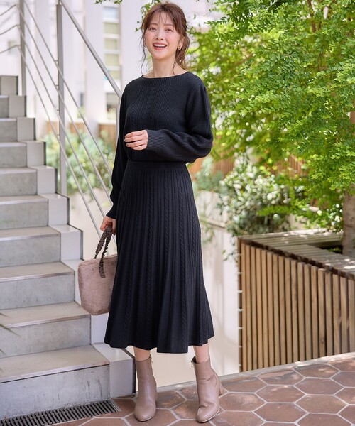 ANY SIS（エニィスィス）の「【セットアップ対応】スフレケーブルニット スカート（スカート・レディース・ライトグレー系/アイボリー系/ネイビー系/ライトグリーン系/ピンク系/スカイブルー系・2）」の11枚目の写真