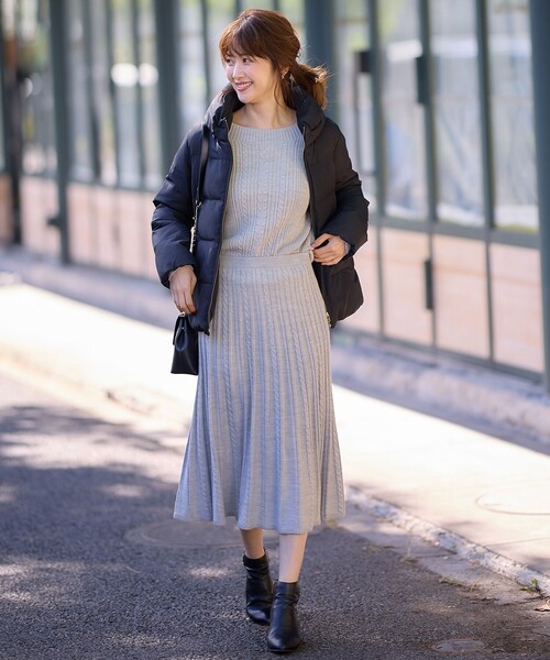 ANY SIS（エニィスィス）の「【セットアップ対応】スフレケーブルニット スカート（スカート・レディース・ライトグレー系/アイボリー系/ネイビー系/ライトグリーン系/ピンク系/スカイブルー系・2）」の14枚目の写真