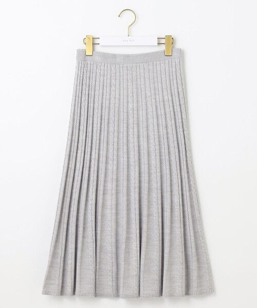 ANY SIS（エニィスィス）の「【セットアップ対応】スフレケーブルニット スカート（スカート・レディース・ライトグレー系/アイボリー系/ネイビー系/ライトグリーン系/ピンク系/スカイブルー系・2）」の19枚目の写真