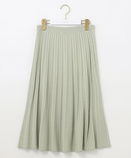 ANY SIS（エニィスィス）の「【セットアップ対応】スフレケーブルニット スカート（スカート・レディース・ライトグレー系/アイボリー系/ネイビー系/ライトグリーン系/ピンク系/スカイブルー系・2）」の21枚目の写真
