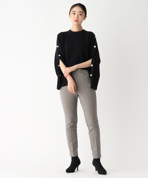 OPAQUE.CLIP(オペークドットクリップ)の「◆【大草直子さんコラボ】2way袖ボタンニット(ニット/セーター・レディース・ブラック/オフホワイト/ダークオレンジ・38/40/36)」の11枚目の写真