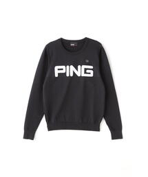 PING - coco 未使用品 ピン PING メンズ ニット M 黒 ブラック ジャガード クルーネック 楽天市場】ピン PING Mr.PINGジャガードクルーネックニットプル