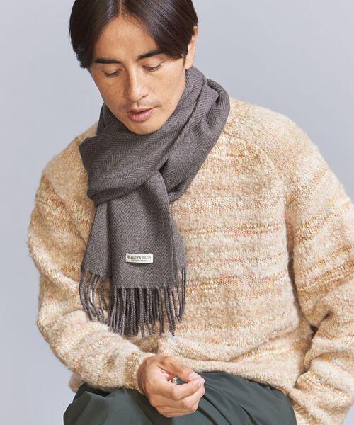 BEAUTY&YOUTH UNITED ARROWS（ビューティーアンドユースユナイテッドアローズ）の「ヘリンボーン ストール（ストール/ショール・メンズ・ダークグレー/モカ/マスタード・FREE）」の3枚目の写真
