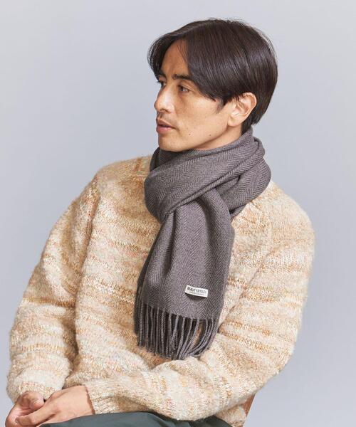 BEAUTY&YOUTH UNITED ARROWS（ビューティーアンドユースユナイテッドアローズ）の「ヘリンボーン ストール（ストール/ショール・メンズ・ダークグレー/モカ/マスタード・FREE）」の7枚目の写真