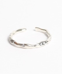 【sterling silver】フリーサイズ デザインナローリング