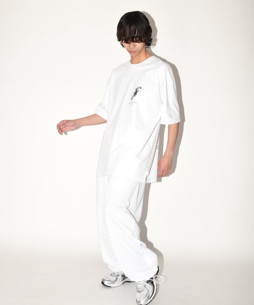 SUPERTHANKS(スーパーサンクス)の「オーバーサイズ ルーズパンツ(ユニセックス)Technical mesh over trousers(その他パンツ・メンズ・ネイビー/ホワイト/ブラック・S/M/L)」の22枚目の写真