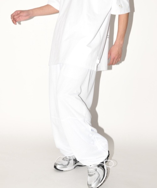 SUPERTHANKS(スーパーサンクス)の「オーバーサイズ ルーズパンツ(ユニセックス)Technical mesh over trousers(その他パンツ・メンズ・ネイビー/ホワイト/ブラック・S/M/L)」の19枚目の写真