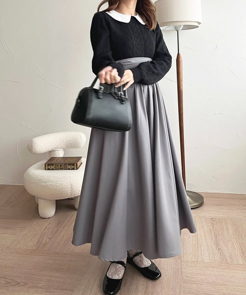 セール】2WAY配色襟ケーブルニット【ZOZOTOWN限定アイテム】（ニット