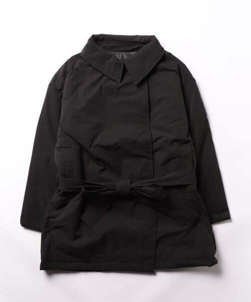 STYLEBLOCK(スタイルブロック)の「ファイバーダウンウエストマークコート(ダウンジャケット/コート・レディース・グレイッシュベージュ/ホワイト系その他/オリーブ/ブラック・M)」の2枚目の写真