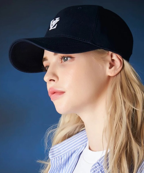 関税込☆VARZAR★Monogram Applique Over Fit Washing Ball Cap Monogram Applique Over Fit Washing Ball Cap Beige
