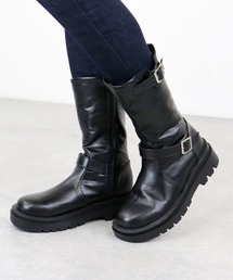 厚底軽量 ライダース エンジニア トラックソールブーツ (9106) /Liberty doll