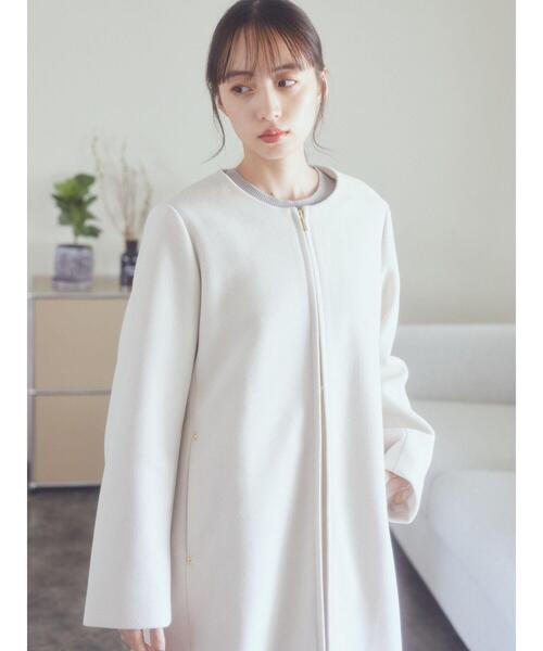 earth music&ecology（アースミュージックアンドエコロジー）の「2Wayフードコート(ミドル)（その他アウター・レディース・ブラック/杢グレー/キャメル/その他8・M/L）」の20枚目の写真