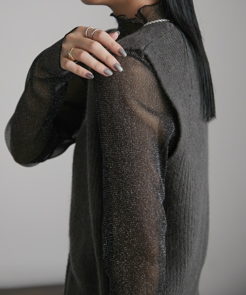 ISSEY Miyake ラメタートルトップス ISSEY Miyake ラメタートルトップス