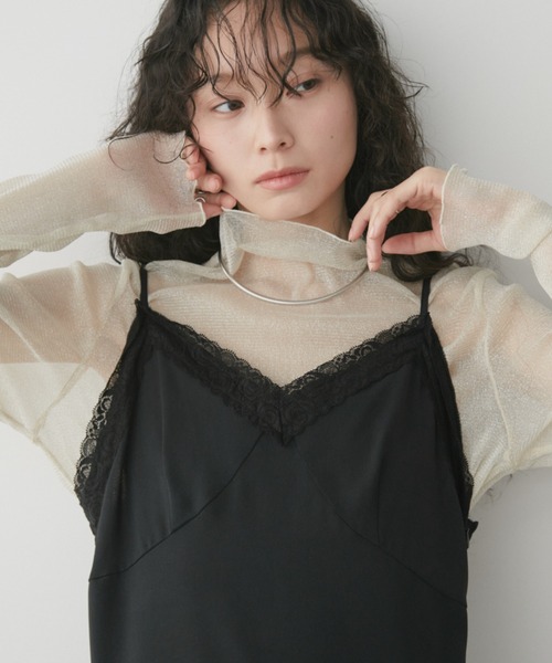 セール】ラメタートルシアートップス（Tシャツ/カットソー）｜Aunt