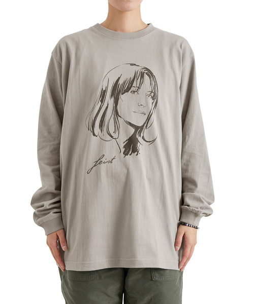 bonjour records(ボンジュールレコーズ)の「【Stephane Manel/ステファンマネル】 F L/S TEE FロングスリーブTシャツ(Tシャツ/カットソー・メンズ・チャコールグレー/ホワイト・S/M/XL/L)」の2枚目の写真