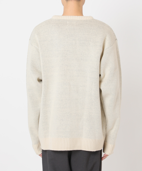 B.C STOCK(ベーセーストック)の「【THE FOX/ザフォックス】 別注 ジャガードフォックスニット(ニット/セーター・メンズ・ネイビー/ベージュ・MEDIUM/LARGE)」の5枚目の写真
