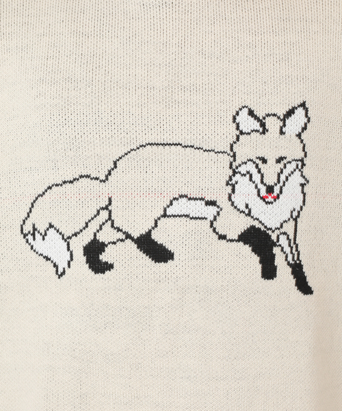 B.C STOCK(ベーセーストック)の「【THE FOX/ザフォックス】 別注 ジャガードフォックスニット(ニット/セーター・メンズ・ネイビー/ベージュ・MEDIUM/LARGE)」の11枚目の写真