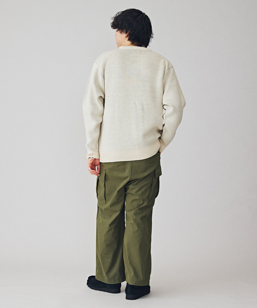 B.C STOCK(ベーセーストック)の「【THE FOX/ザフォックス】 別注 ジャガードフォックスニット(ニット/セーター・メンズ・ネイビー/ベージュ・MEDIUM/LARGE)」の19枚目の写真