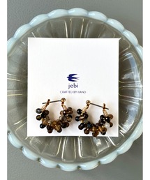 【jebi】天然石のフープピアス（チタンポスト）(MA)