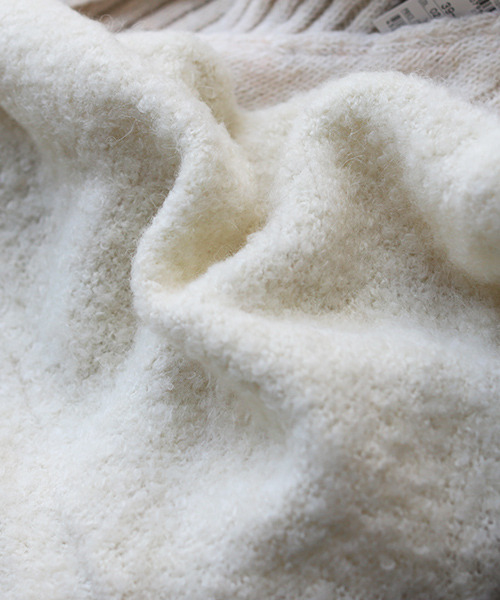 REAL CUBE（リアルキューブ）の「リングヤーンウール混カーディガン（カーディガン/ボレロ・レディース・ベージュ/ライム/チャコールグレー/アイボリー・M）」の11枚目の写真