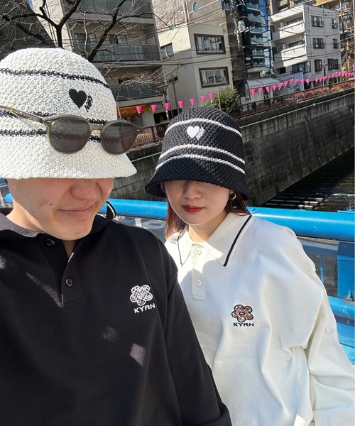 kaoyorinakami（カオヨリナカミ）の「heart logo bucket hat / ハート