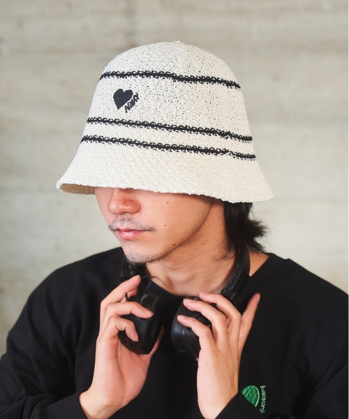 kaoyorinakami（カオヨリナカミ）の「heart logo bucket hat / ハート