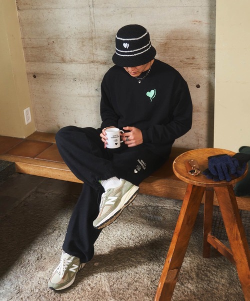 kaoyorinakami（カオヨリナカミ）の「heart logo bucket hat / ハート