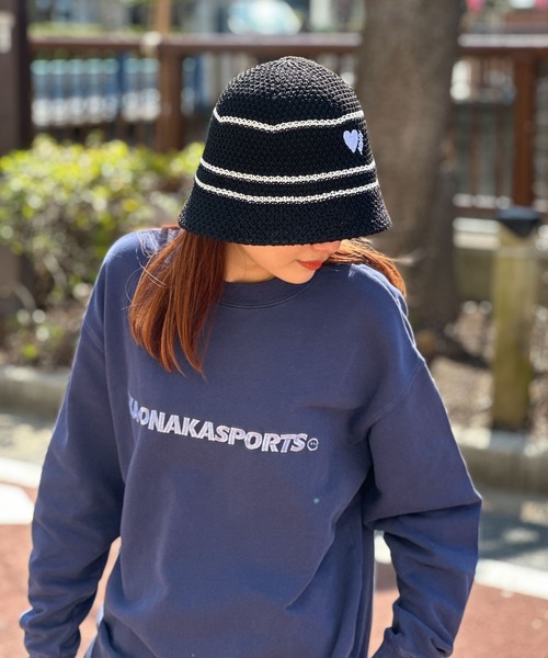 kaoyorinakami（カオヨリナカミ）の「heart logo bucket hat / ハート