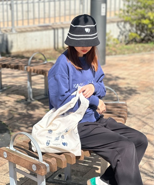kaoyorinakami（カオヨリナカミ）の「heart logo bucket hat / ハート
