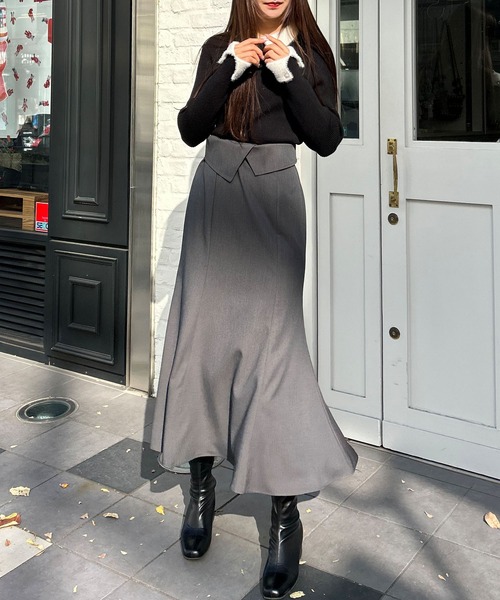 INGNI（イング）の「2way共ベルト付マーメイドスカート（スカート・レディース・アイボリー/ブラック/グレー/ピンク・FREE）」の10枚目の写真