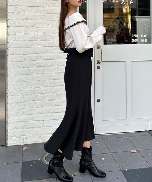 INGNI（イング）の「2way共ベルト付マーメイドスカート（スカート・レディース・アイボリー/ブラック/グレー/ピンク・FREE）」の8枚目の写真