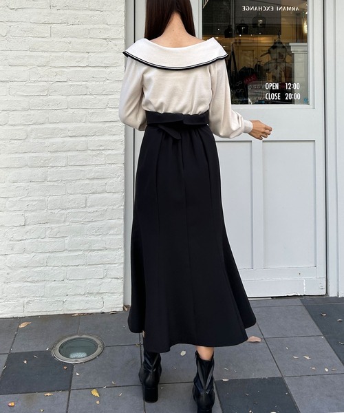 INGNI（イング）の「2way共ベルト付マーメイドスカート（スカート・レディース・アイボリー/ブラック/グレー/ピンク・FREE）」の9枚目の写真