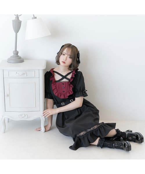 DearMyLove(ディアマイラブ)の「レースクロスバラメイドブラウス(シャツ/ブラウス・レディース・ホワイト/レッド/ブラック・X-LARGE/LARGE/MEDIUM/XX-LARGE)」の7枚目の写真