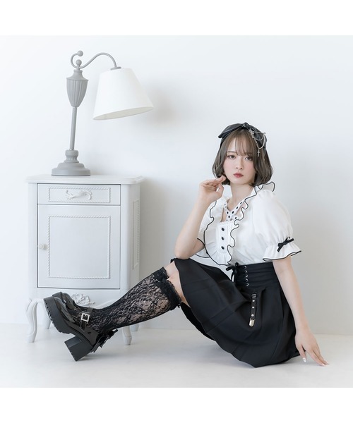 DearMyLove(ディアマイラブ)の「レースクロスバラメイドブラウス(シャツ/ブラウス・レディース・ホワイト/レッド/ブラック・X-LARGE/LARGE/MEDIUM/XX-LARGE)」の11枚目の写真