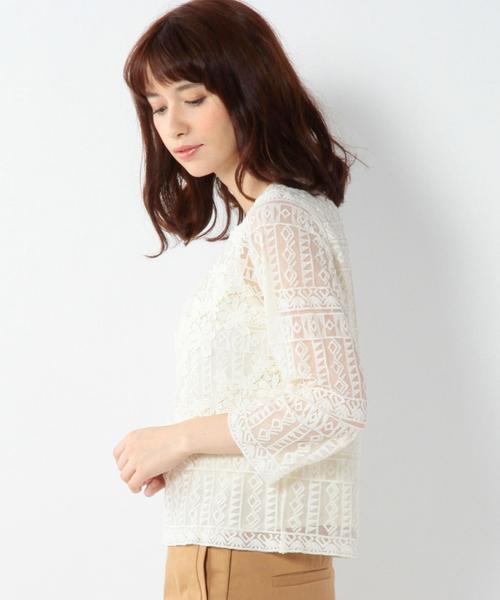 Another Edition（アナザーエディション）の「レース＆レースプルオーバー/AEFC 　LACE & LACE  PO◆（シャツ/ブラウス・レディース・オフホワイト/ベージュ・ﾌﾘ-）」の9枚目の写真