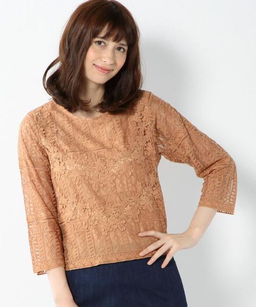 Another Edition（アナザーエディション）の「レース＆レースプルオーバー/AEFC 　LACE & LACE  PO◆（シャツ/ブラウス・レディース・オフホワイト/ベージュ・ﾌﾘ-）」の4枚目の写真