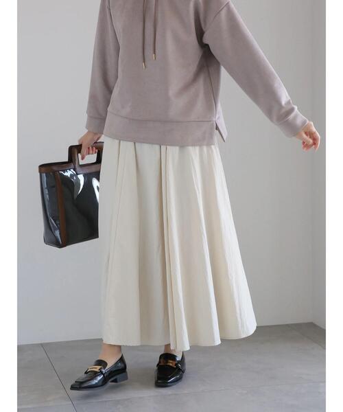 Te chichi（テチチ）の「タフタロングフレアスカート（スカート・レディース・ブラック/シルバー/サックスブルー/オフホワイト・F）」の2枚目の写真