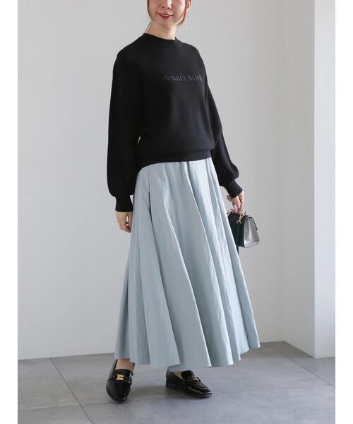 Te chichi（テチチ）の「タフタロングフレアスカート（スカート・レディース・ブラック/シルバー/サックスブルー/オフホワイト・F）」の12枚目の写真