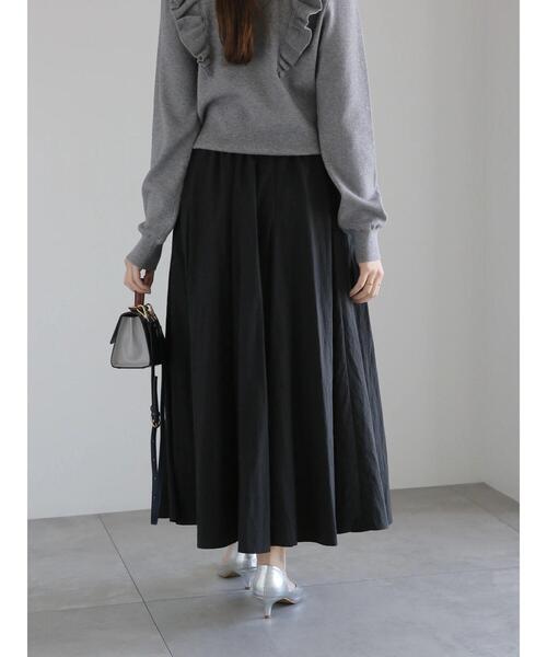 Te chichi（テチチ）の「タフタロングフレアスカート（スカート・レディース・ブラック/シルバー/サックスブルー/オフホワイト・F）」の18枚目の写真