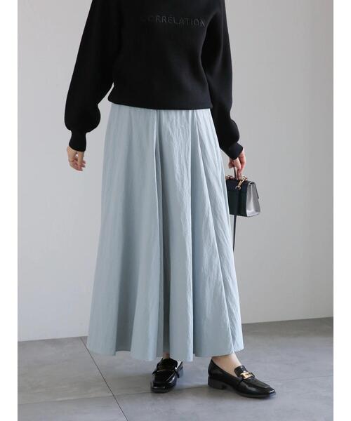 Te chichi（テチチ）の「タフタロングフレアスカート（スカート・レディース・ブラック/シルバー/サックスブルー/オフホワイト・F）」の20枚目の写真